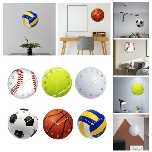 Round sports ball wall - ball, clock