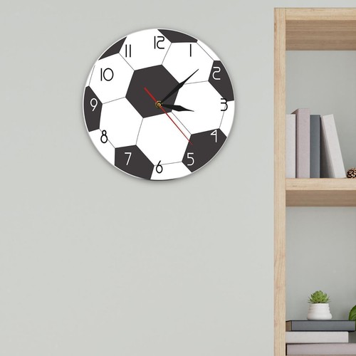 Wall clock round football - wall,