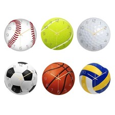 Sports Ball Wall Clock 12 Inch
