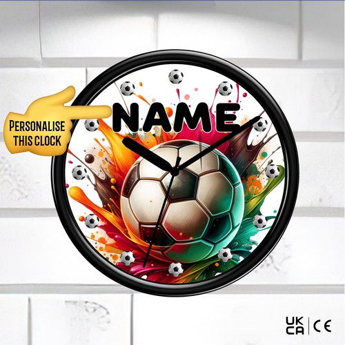 Football wall clock - football,