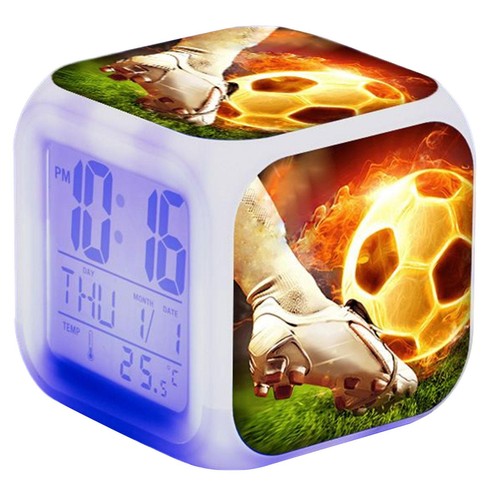 Football digital alarm clock - football,